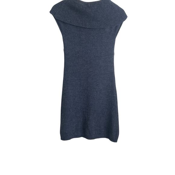 Mudd‎ Women Mini Sweater Tunic Dress S Gray Wool Blend Cowl Neck Academia Preppy - Picture 3 of 10